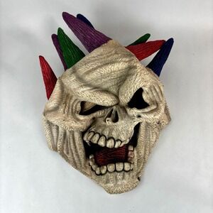 Mask Illusions VTG 1999 Mexico Rubber Halloween Punk Skeleton Spikes Mask Horror